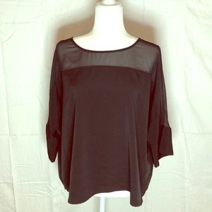 Express dressy top with sheer detail